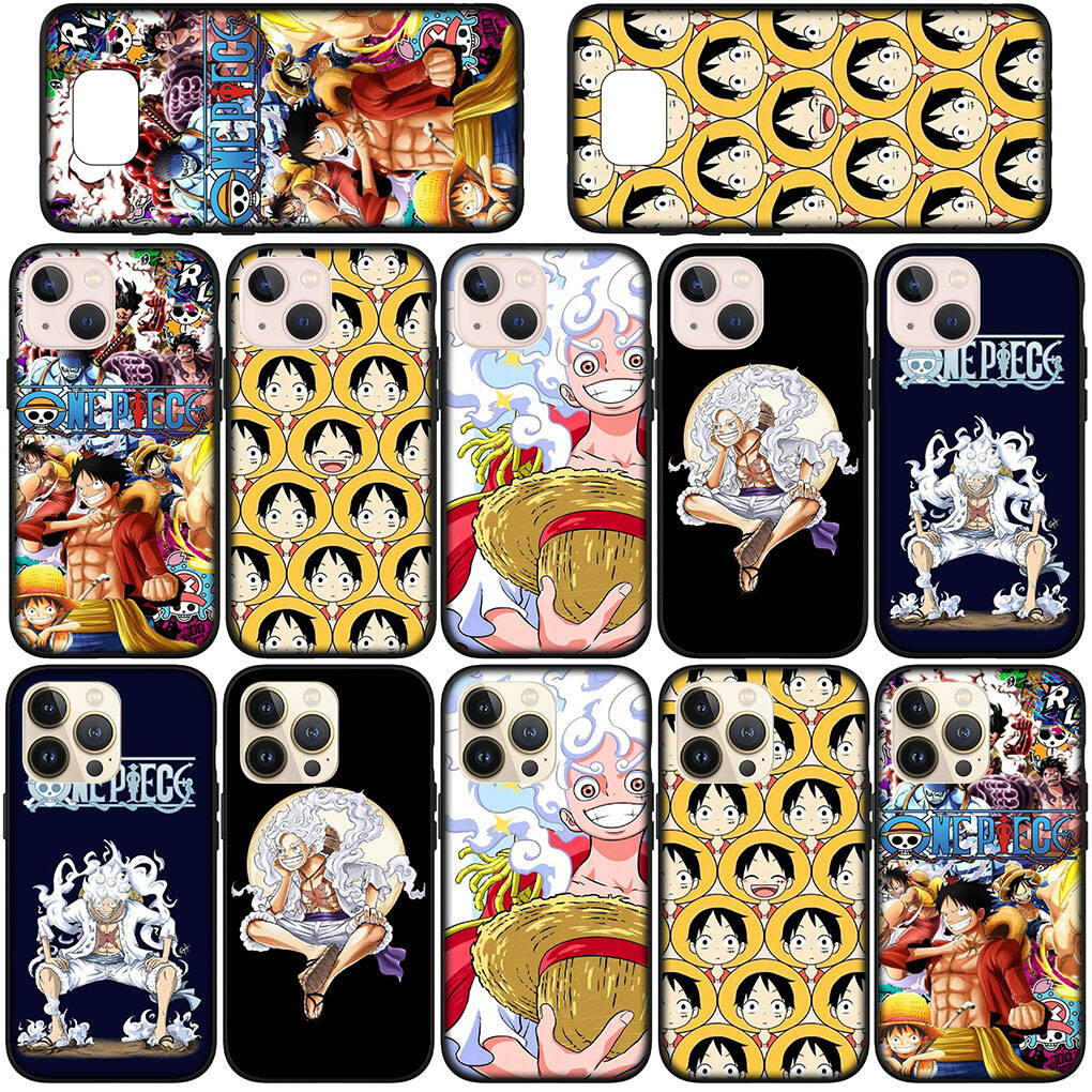 for Samsung Galaxy S25 S24 S23 S22 Ultra FE Plus A17 A37 A57 A56 A55 A06 A16 A15 A36 A26 A35 A05 A25 A54 A34 Phone Case Lovely Luffy Gear 5 One Piece