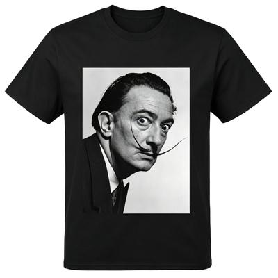 Salvador Dali Vintage Black White Portrait Graphic T-Shirt