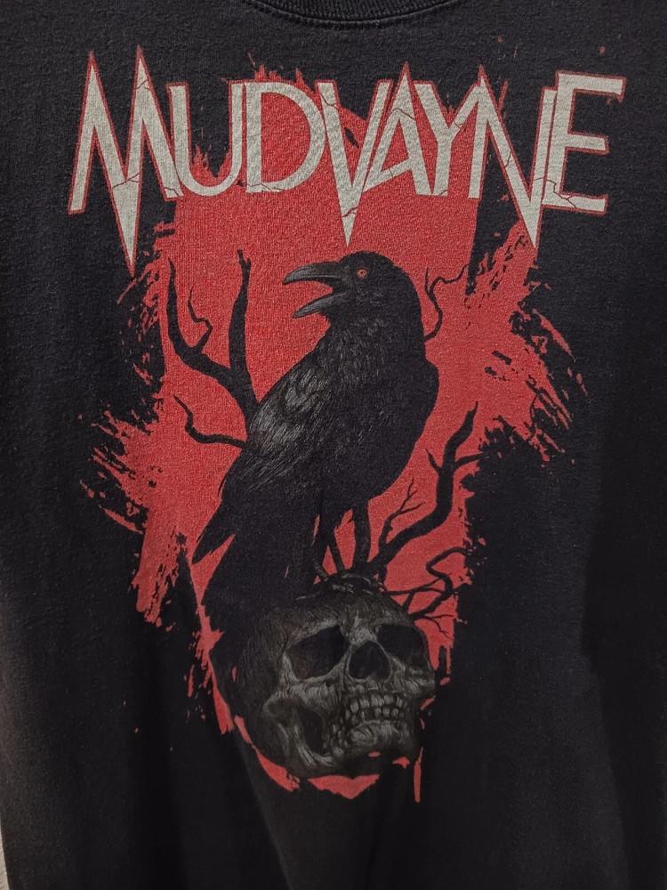 Mudvayne Band Crow & Skull Black Men Women Cotton T Shirt  Unisex T-Shirt L