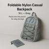 Daiso Foldable Nylon Casual Backpack - 18L Gray