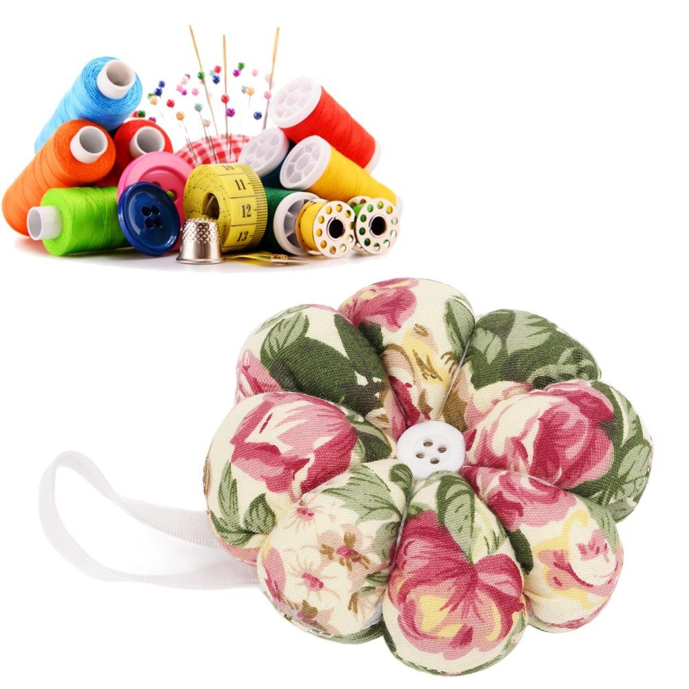 Elastic Wrist Strap Wrist Pin Cushion Pumpkin Design Pins Holder Wearable Pincushion  For Quilting