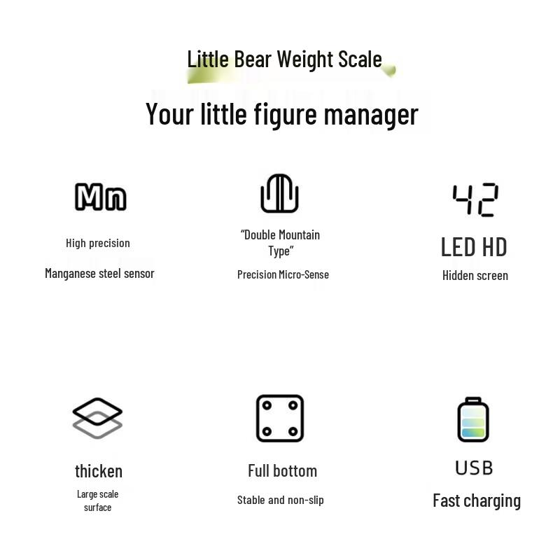 BEAR Rechargeable Smart Body Weight Scale (CN Version)