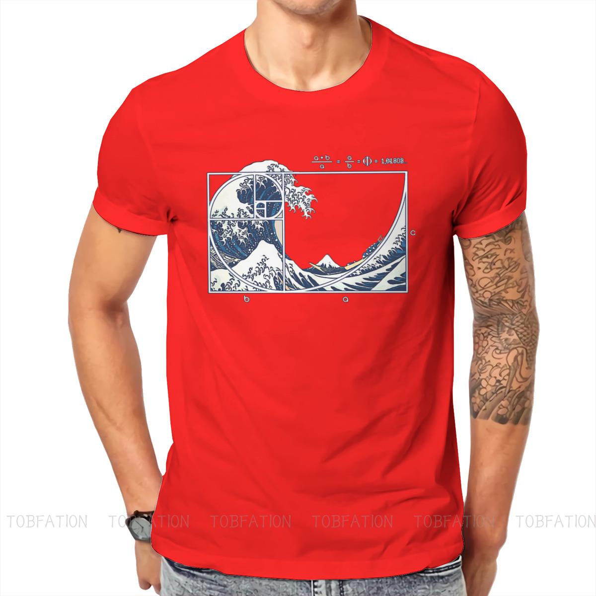 ZX Math Mathematics Meme The Great Fibonacci Wave Tshirt Vintage Alternative Mens Streetwear Tops Cotton Crewneck T Shirt S
