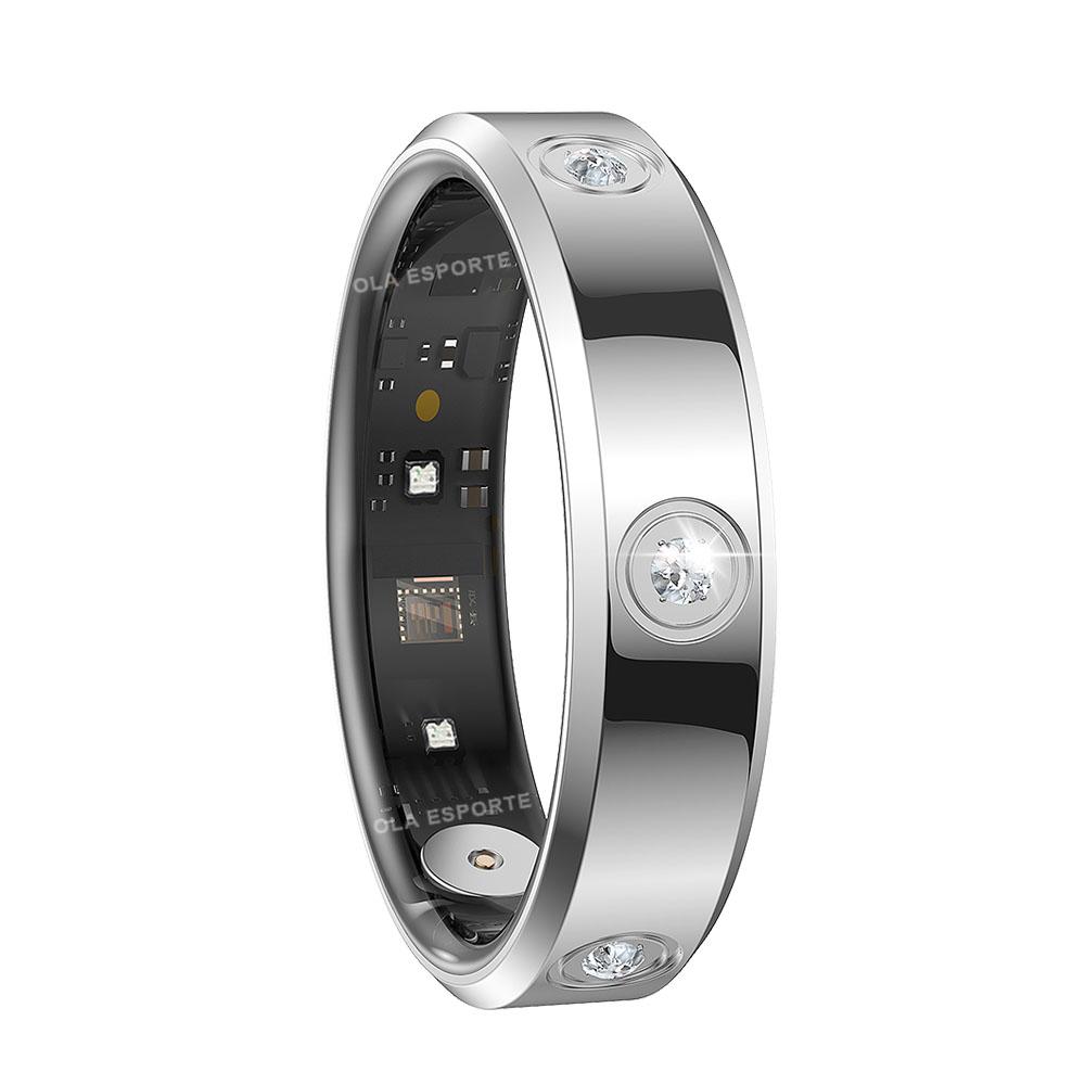 Fashion Smart Ring Men Women, Heart Rate Blood Oxygen, Sleep Monitor, 5ATM Waterproof,Multi-sport Mode Smartring For Android iOS 6