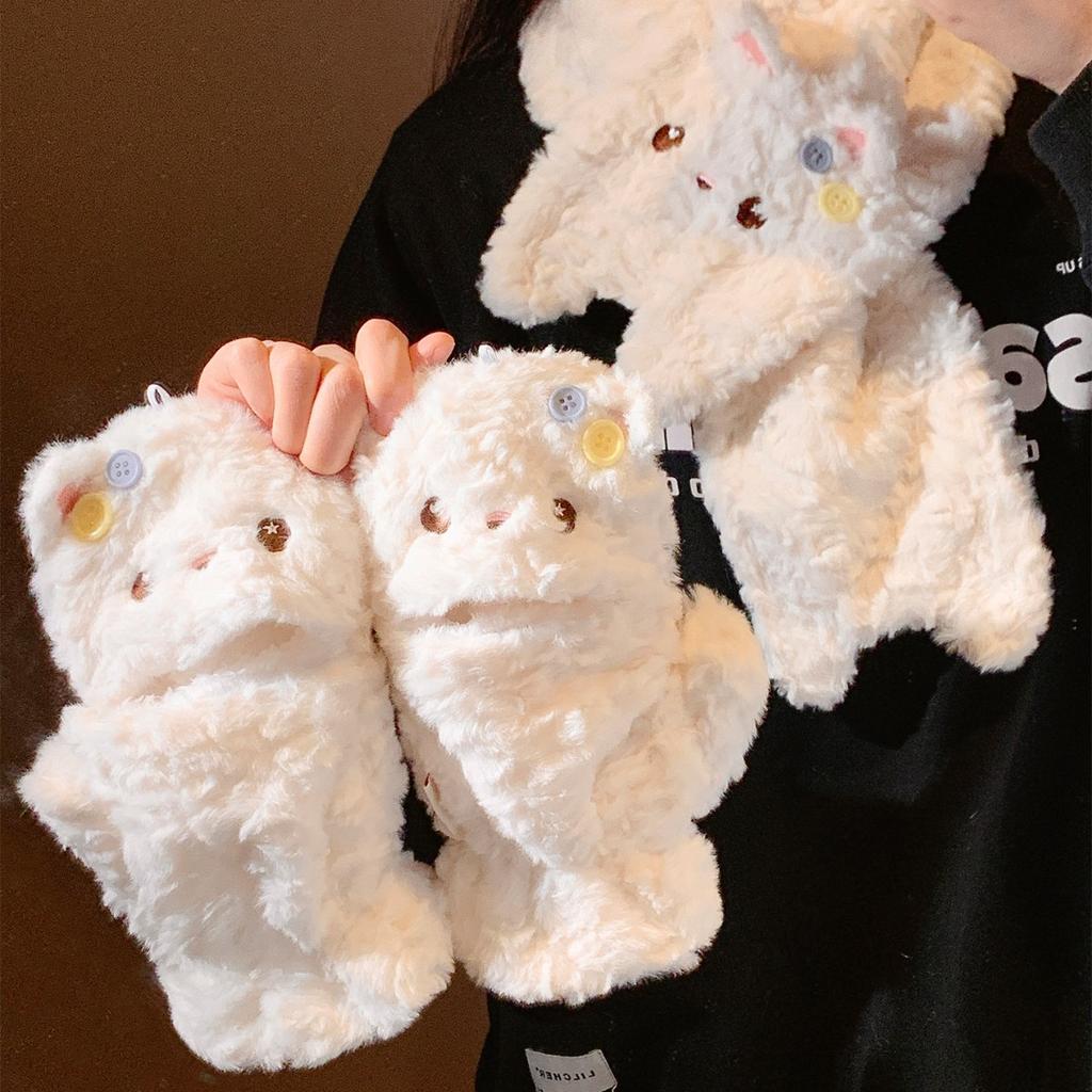 Cute Cat Plush Neck Protection Scarf for Women To Keep Warm in Winter Thickened with Fleece  and A Small Anti Freezing Scarf for Cycling