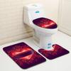 Romantic Dream Valentine'S Day Bathroom Toilet Floor Mat 3-Piece Set