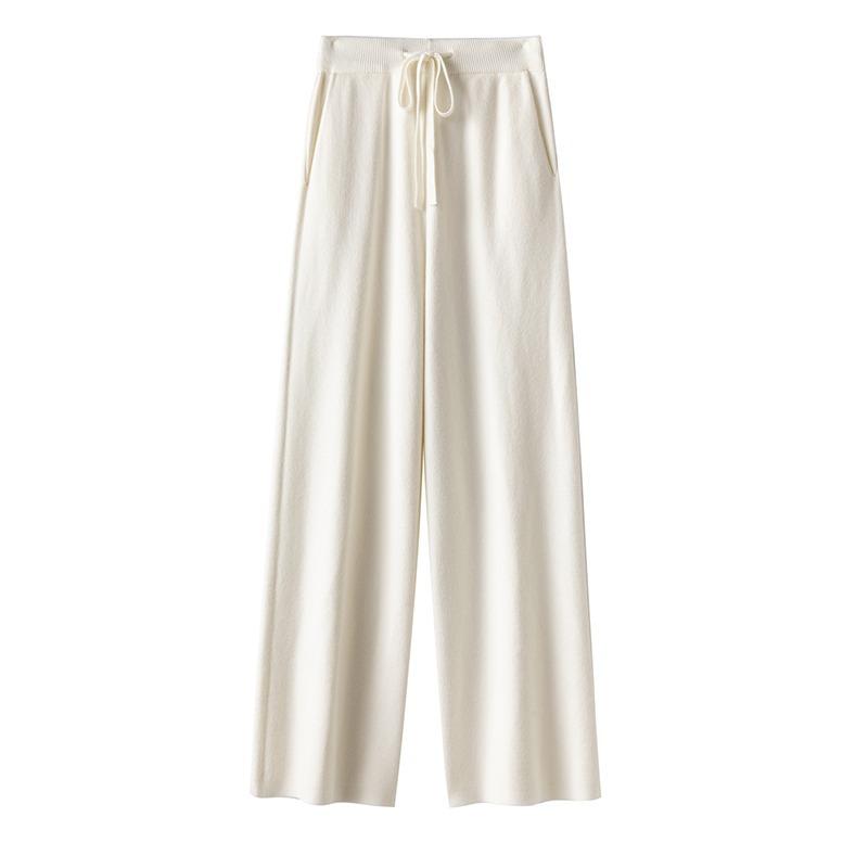 

Утолщенные шерстяные брюки Andy s с широкими штанинами для женщин с высокой талией, свободные повседневные и универсальные трикотажные прямые брюки для улицы XL