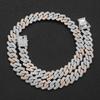 Collana a catena Cuban Link per uomo donna micro pavé in pietra CZ colore oro rosa gioielli hip hop