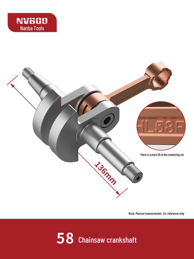 Chainsaw Cylinder & Piston Kit: 52/58CC