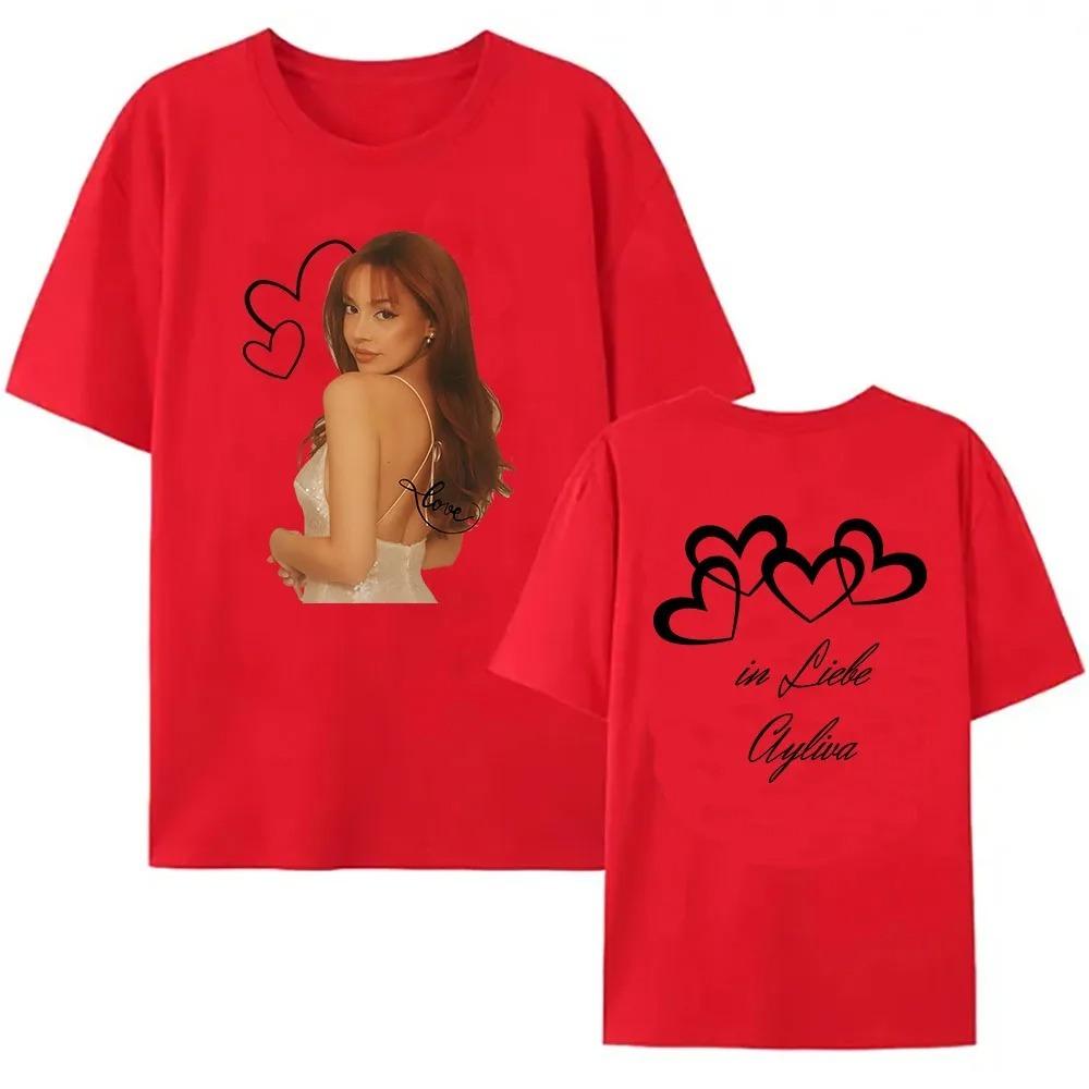 

Die Ayliva Tour 2026 Tshirts Short Sleeve Cotton O-neck T-shirt High Quality Cotton Unisex Tee-shirt Streetwear Camisetas M