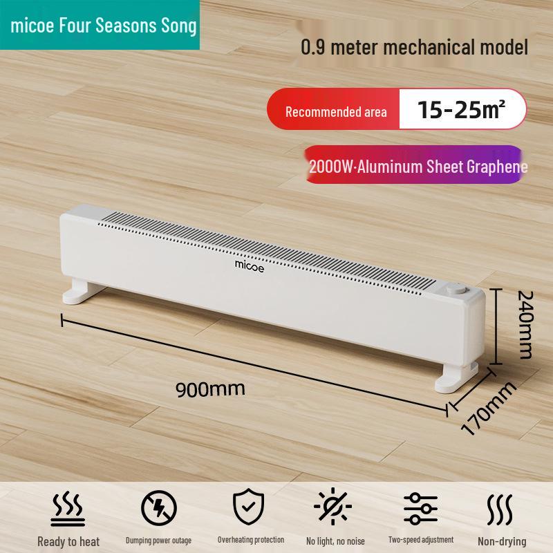 Graphene Skirting Board Heater: Energy-Saving Winter Floor Blower 2025