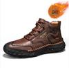 Casual Handmade Leather Ankle High Boots for Winter/Fall