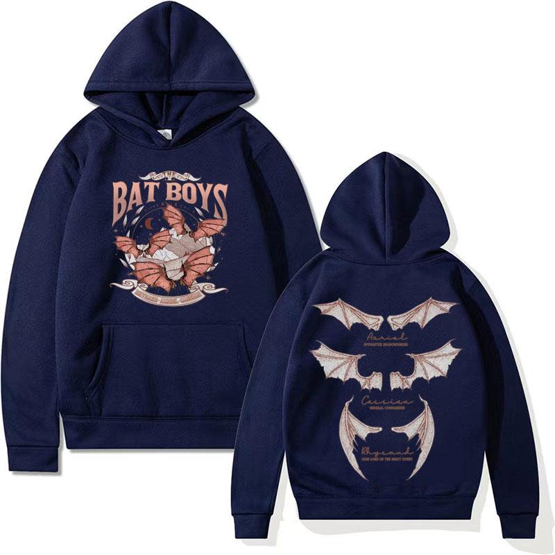 Heißer Verkauf The Bat Boys The Night Court Acotar Hoodie Herren Damen Harajuku Oversized Kapuzenpullover Azriel 90er Retro Modetrend Sweatshirt