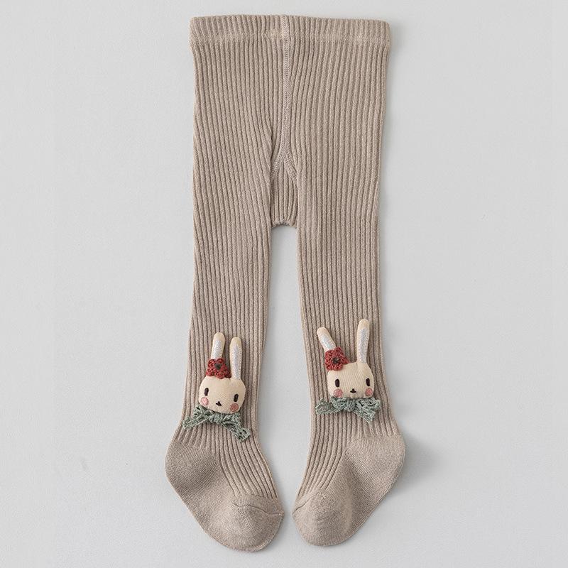 New Spring/Autumn Girls' Tights: Baby Base Layer Pants & One-Piece Combed Cotton Socks