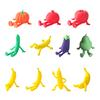 3D Printed Fruit Figurine with Articulated Legs Movable Joints Banana
