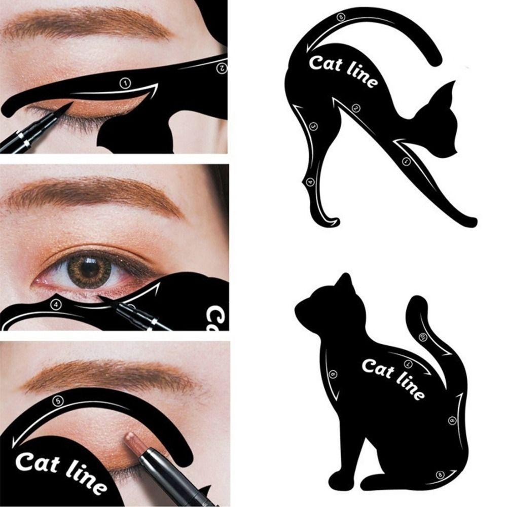 

Cosmetics Makeup Auxiliary Tool Eye Painting Stencils Eyeliner Template Eyeliner Stencil Models 2Pcs