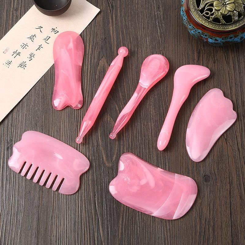 Buffalo Horn Gua Sha Board – Acupoint Scraper for Full Body and Face Meridian Massage in Beauty Salons