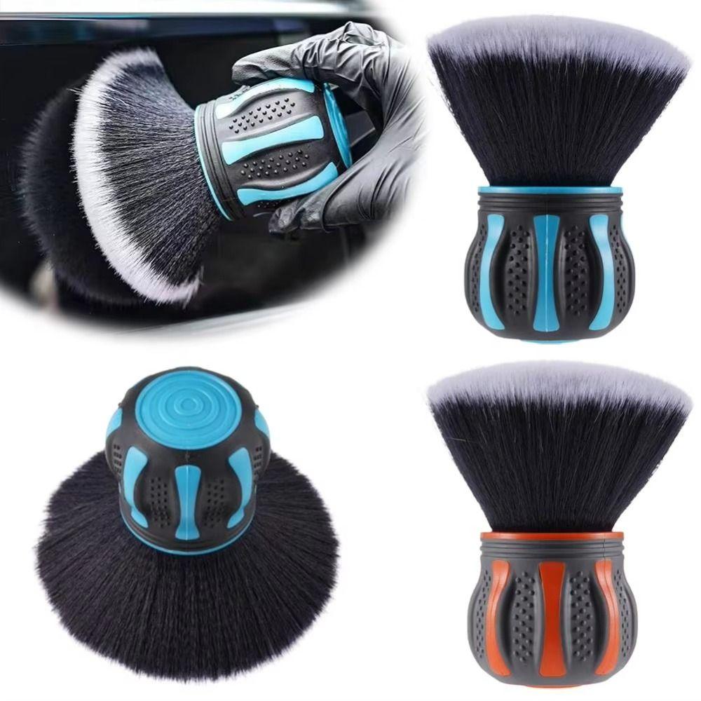 Ergonomic Grip Car Detailing Brushes Soft Bristles Air Vent Dust Cleaner  Leather Surfaces