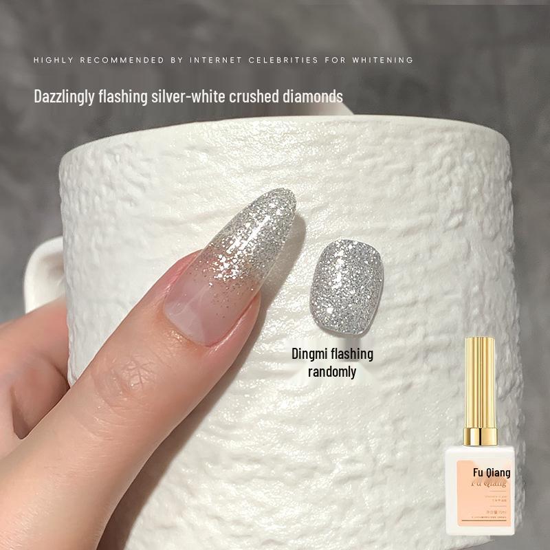 

2025 Молочно-белый гель-лак с блестками - Взрывной блеск Лунный свет Кокосовое молоко