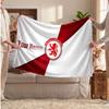 Couverture polaire personnalisée Middlesbrough FC avec logo de football, texte de nom personnalisé, couverture jetée douce et chaude pour la maison