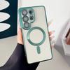 Transparent Plating Phone Case For For Samsung S26 S25 S24 S23 Ultra S22 Plus S21 FE Lens Protection Wireless Charging Cover