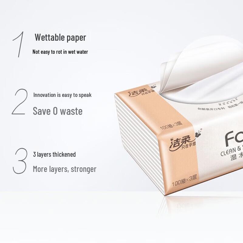 Jie Rou Facial Tissues - 3-Ply, Floral Scent