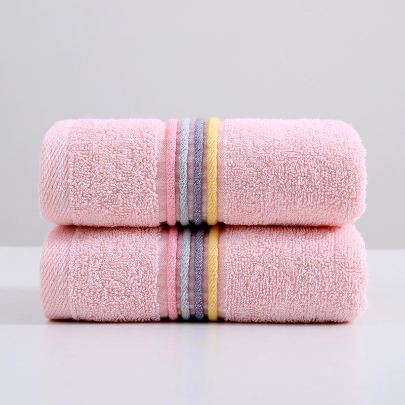 Embroidered Soft Cotton Face Towel - Thick, Absorbent, and Quick-Drying