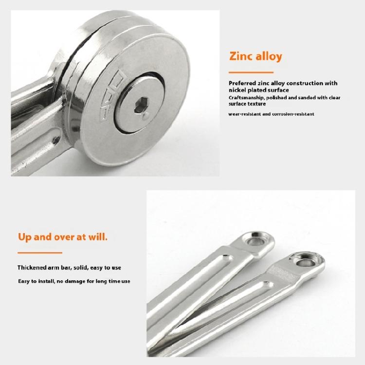 Sturdy Zinc Alloy Soft Close Hinges Accessory for Toy Box Chest Adjustable Lid Stay Tension Safe Smooth Closures 2PCS