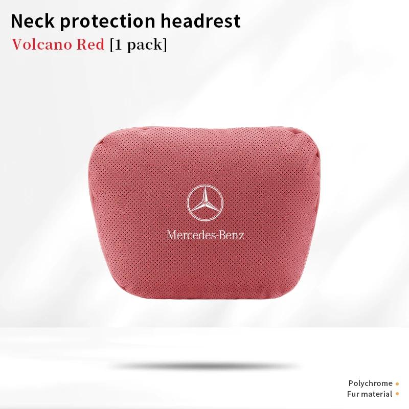 

Mercedes Benz A B C E S R Class GLB GLC GLE AMG CLA CLS SLC GLS SLS ML Car Headrest Neck Support Lumbar Rest Cushion Neck Pillow красный