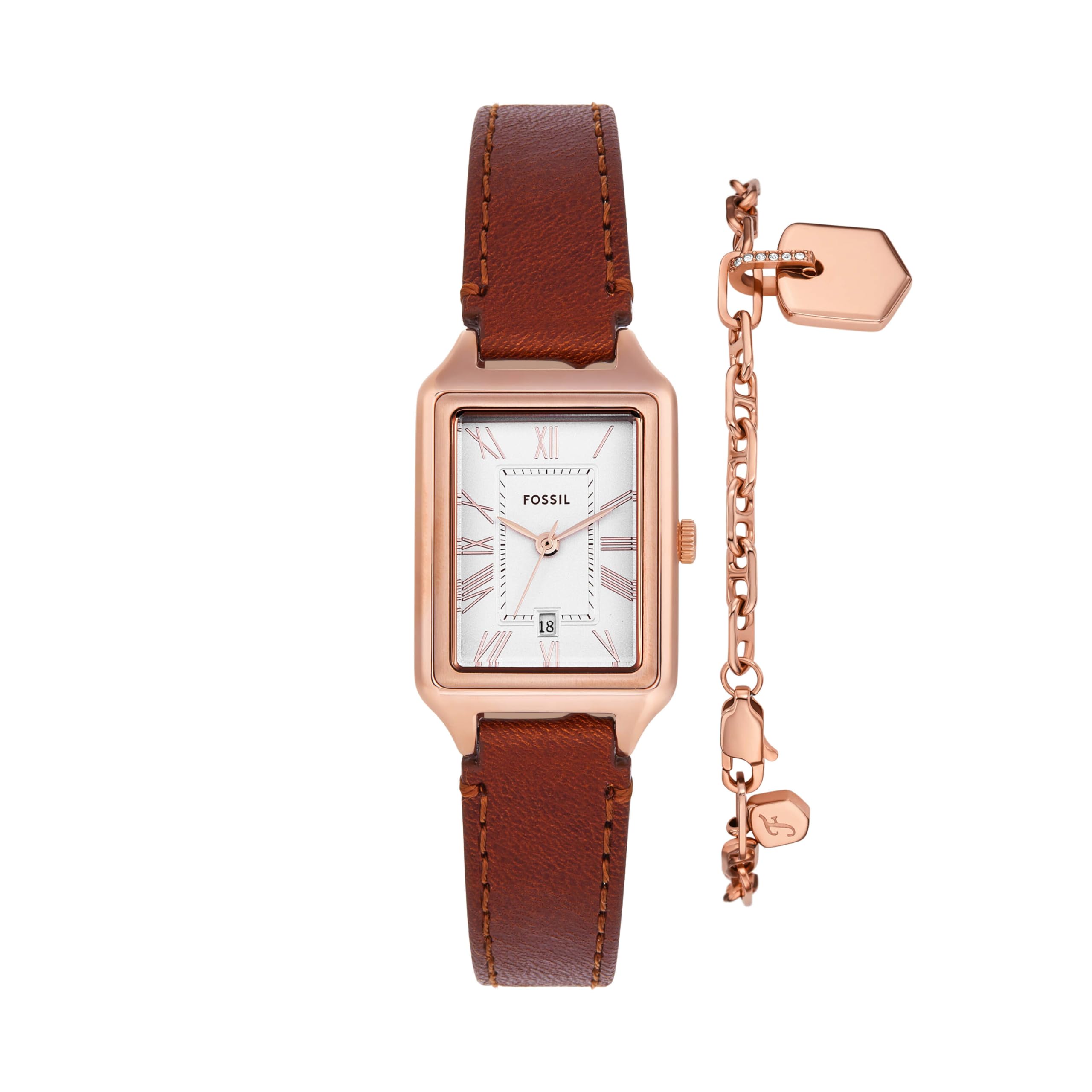 

Женские наручные часы Fossil Raquel ES5377SET Коричневые