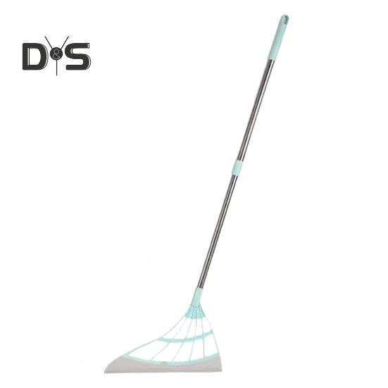Silicone Broom Set Floor Cleaning Rubber Broom Multifunctional Broom Sweeper Ergonomic Design 45 Degree Bevel Broom
