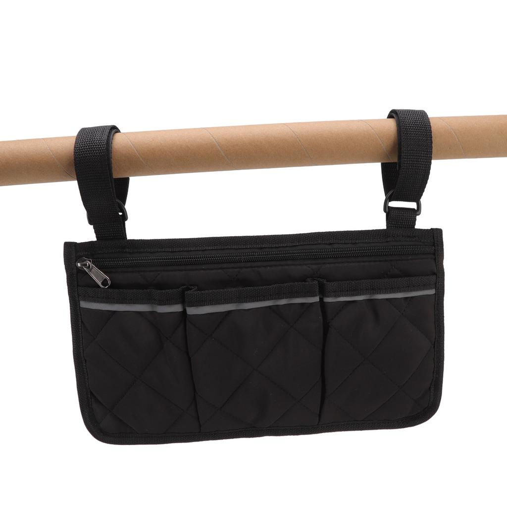 Wheelchair Pouch Bag Waterproof Polyester Multi Pocket Design Wheelchair Side Pocket for Outdoor Mobile Chair