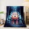 Radiant Lotus On Water Print Blanket Soft and Cozy Perfect for the Living Room Bed Sofa or a Nap,gift