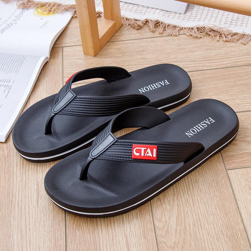 Fashion Men Summer Anti-slip Flip Flops Beach Sandals Casual Flat High Quality Slippers Home Shoes