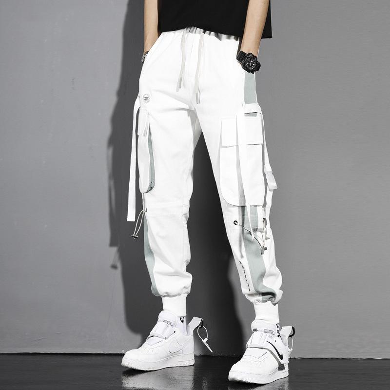 Herren Trendy Tapered Ribbon Cargohose - Herbst/Winter Hip Hop Style