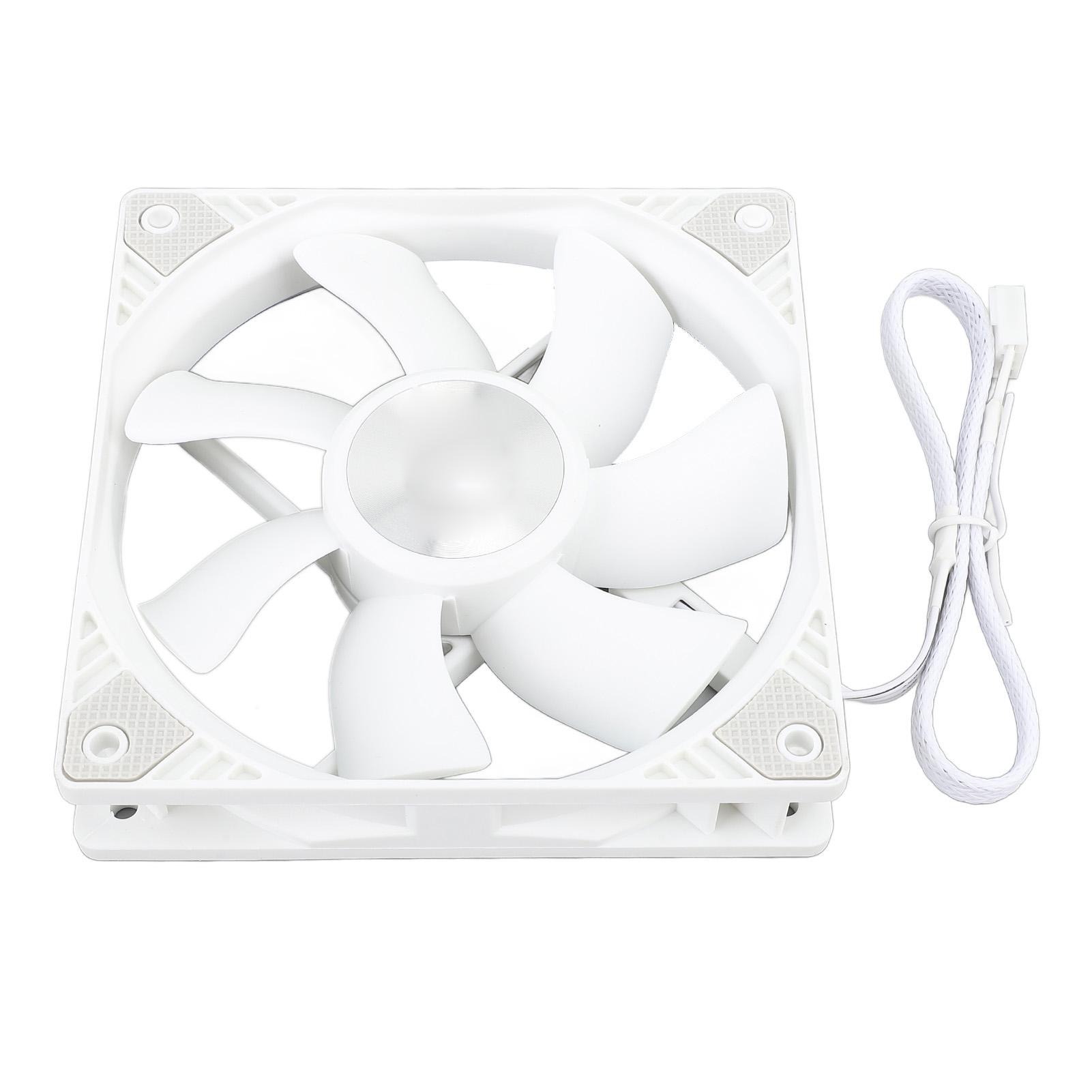 

120-мм PWM вентилятор для корпусу 7 лопатей 2000 об/хв Підшипник MFDB Низький рівень шуму Охолодження ПК Білий 12В