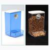 Bird Feeder with Dustproof Lid Automatic Clear Anti-spill Mount Budgie Cockatiel Conure Food Dispenser Pet Supplies