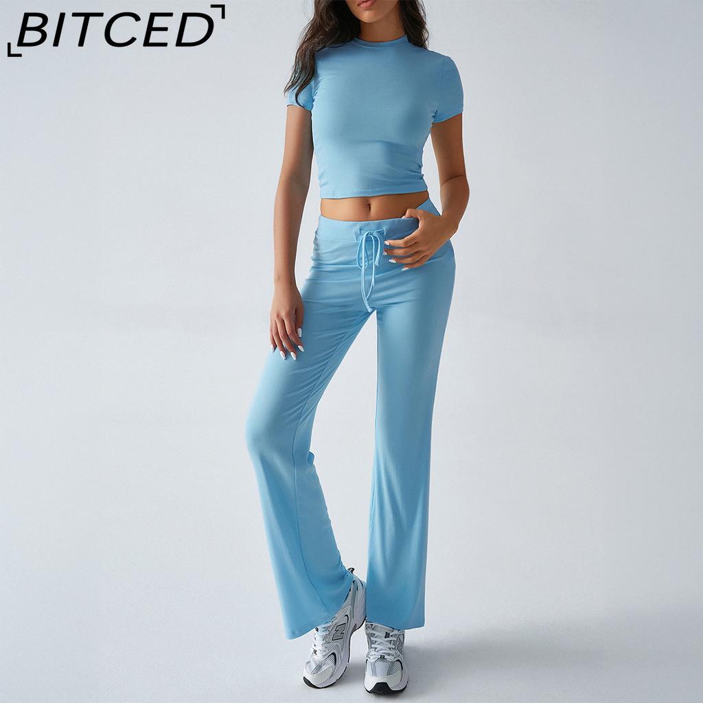 BITCED Women's Autumn/Winter Elegant Solid-Colour O-Neck Urban Casual Fashion Set
