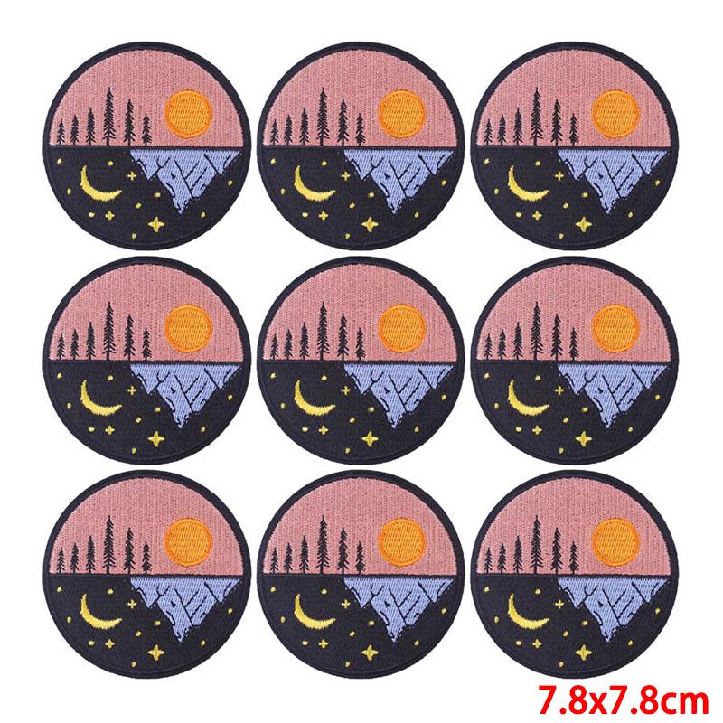 10 Pcs/lot Wholesale Embroidery Patch Iron On Patches For Clothing Patches On Clothes Jackets Decor Applique Sew Supplies