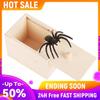 Pranks Stuff Toys Rubber Spider Prank Box Wooden Prank Spider Scare Box The Original Spider Prank Box for Adults & Kids Gag Gift
