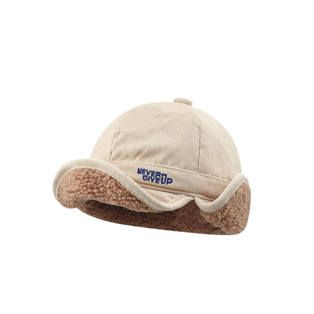 Lamb wool thickened warm duck tongue ear protection hat men and women autumn and winter thickened cycling flight