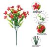 Eucalipto viola a 7 punte Fiore artificiale Pianta verde Mazzo Decorazione Fiore finto Decorazione Floreale