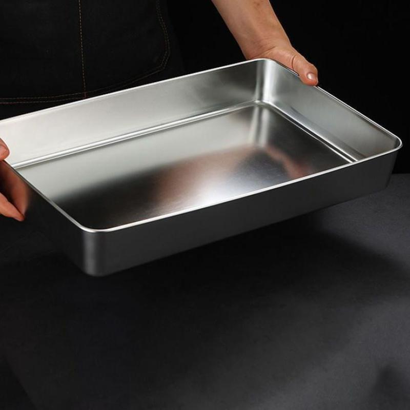 Nerezový talíř na sushi obdélníkový podnos na sushi talíř na sashimi multifunkční přípravný talíř na hrnce talíř na salát