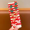 Girls Christmas Hair Bands Cute Santa Elastic Ties Soft Baby Hair Rope No Damage Ponytail Holder for Holiday Party and Daily Use