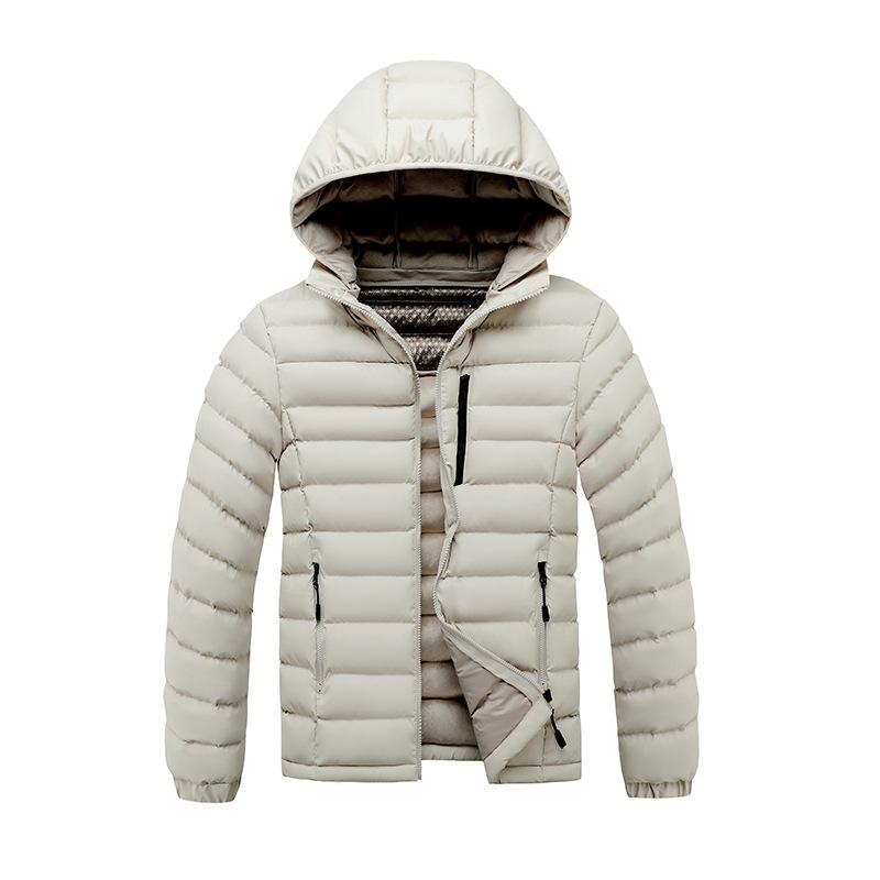 Light Clothing Cotton Jacket Men's Winter Hit The Colour Removable Cap Comfortable and Versatile Jacket Thickened Top Coat Jacket