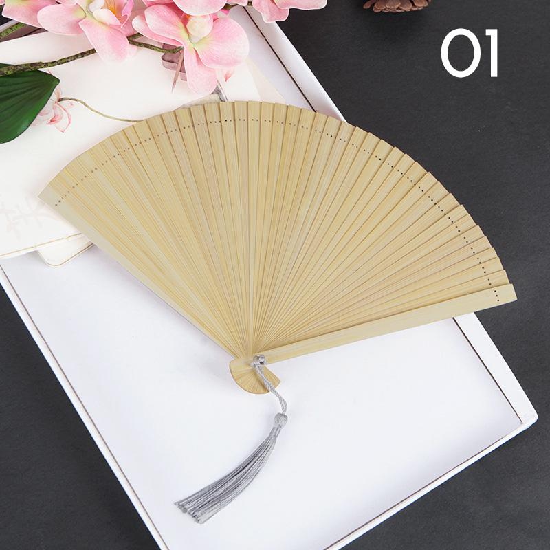 Classical Chinese Style Bamboo Fan Portable Folding Hand Fan Dancing Performance Decor Tassel Vintage Fan Art Craft
