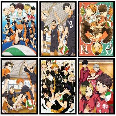 Haikyuu-pintura en lienzo de estilo japonés, carteles de voleibol de niño e impresiones de Anime, Imágenes artísticas de pared para decoración de habitación de niños, Cuadros