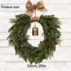 Retro Bell Hanging Ornament with Linen Rope - Wind Chime Home & Christmas Decoration.