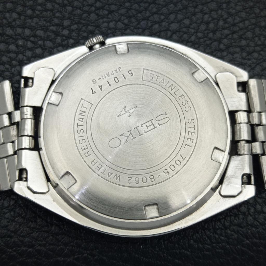 GENUINE VINTAGE SEIKO 5 AUTOMATIC JAPAN 7009A MENS BLACK DIAL WATCH A702430-5 R124-a702430