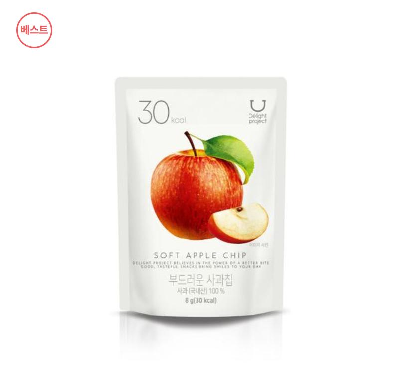 Delight project Fruit Chips 4-Flavor Vegan Dessert (Strawberry / Apple / Jeju Tangerine / Daily Fruit)